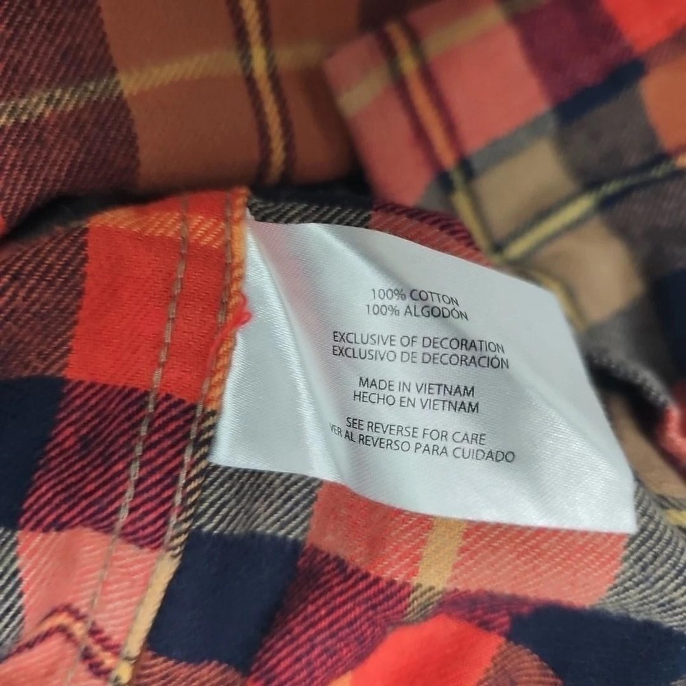 Eddie Bauer Shirt Mens M Colorful Fall Plaid Bristol Flannel Button Up NEW $75 - Picture 8 of 10